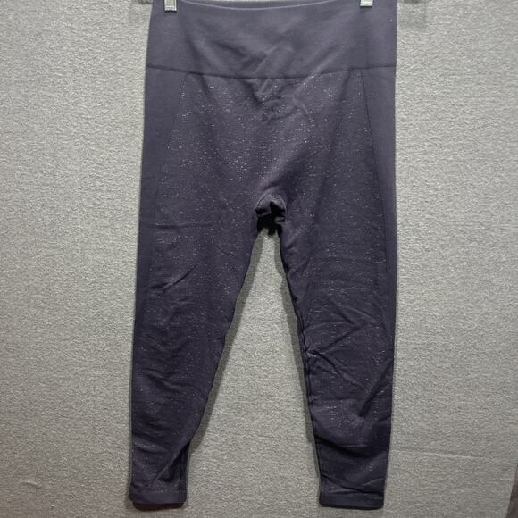 Lululemon Free To Flow 7/8 Seamless Knit Leggings Midnight Navy Women Size 8/10 - Picture 4 of 11